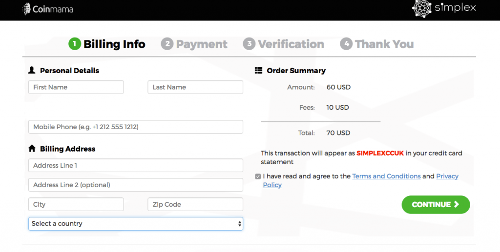 buy bitcoin through debit or credit card without verification