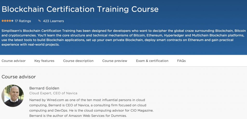   Blockchain Certification Training 