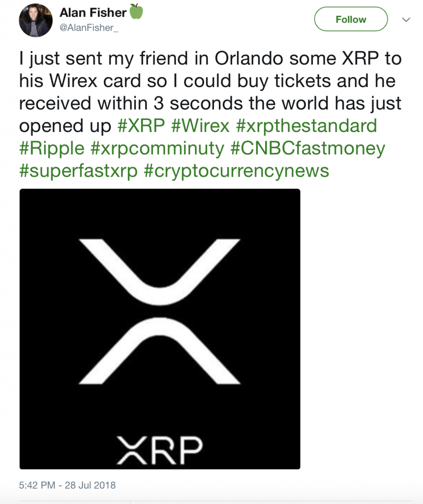   sends xrp according to 