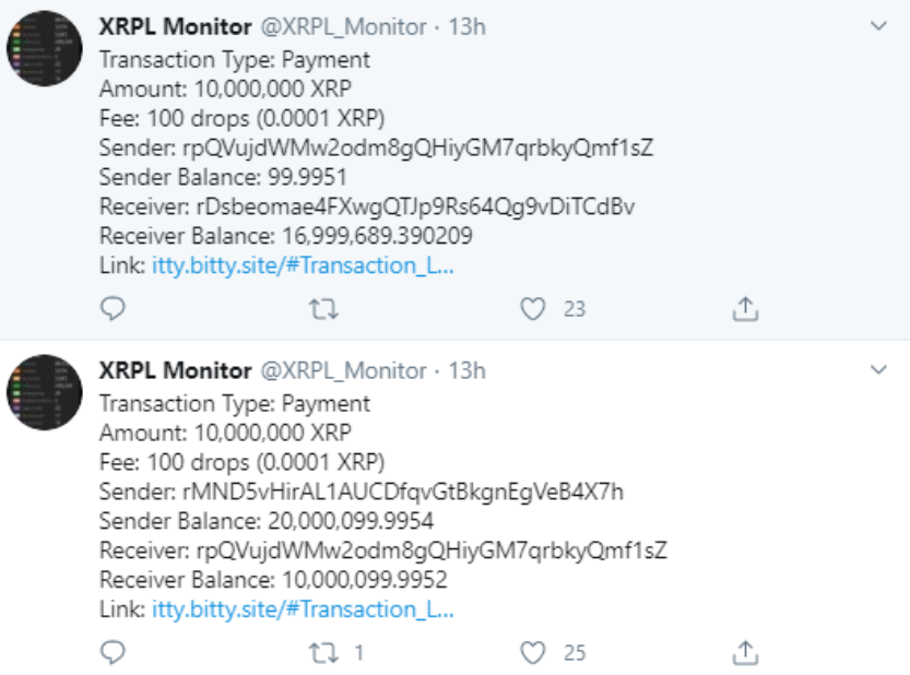 transferring xrp to another account from bitstamp